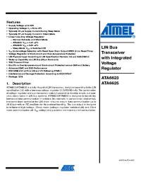 datasheet for ATA6623 by ATMEL Corporation