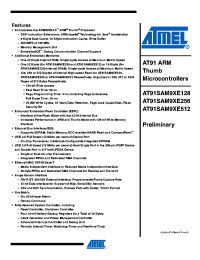 datasheet for AT91SAM9XE128 by ATMEL Corporation