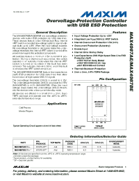 datasheet for MAX4987BE
 by Maxim Integrated Producs