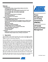 datasheet for AT73C209 by ATMEL Corporation