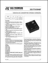 datasheet for GS1T70-D540F by SGS-Thomson Microelectronics