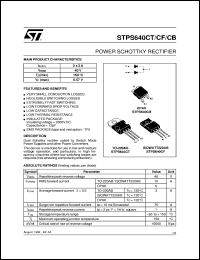 datasheet for STPS640CF by SGS-Thomson Microelectronics