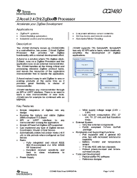 datasheet for CC2480A1
 by Texas Instruments