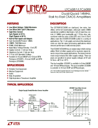 datasheet for LTC6087CDD
 by Linear Technology