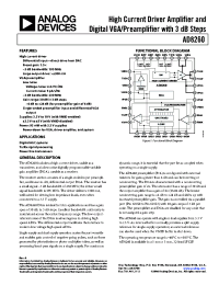 datasheet for AD8260 by Analog Devices