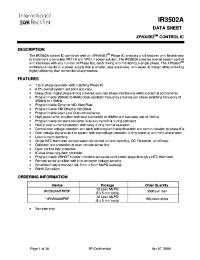 datasheet for IR3502AMPBF
 by International Rectifier