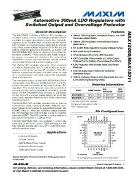 datasheet for MAX15011 by Maxim Integrated Producs