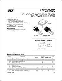 datasheet for BU941 by SGS-Thomson Microelectronics