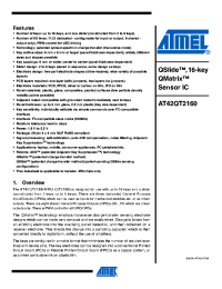 datasheet for AT42QT2160 by ATMEL Corporation