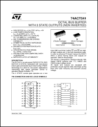 datasheet for 74ACT541 by SGS-Thomson Microelectronics