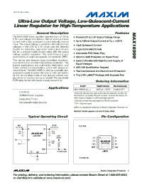datasheet for MAX16999AUA05+
 by Maxim Integrated Producs
