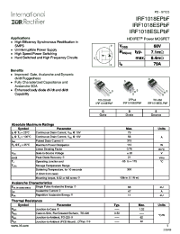 datasheet for IRF1018EPBF by International Rectifier