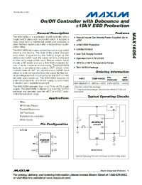 datasheet for MAX16054AZT+T by Maxim Integrated Producs