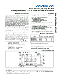 datasheet for MAX5501 by Maxim Integrated Producs