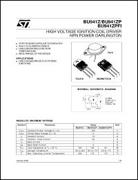 datasheet for BU941ZP by SGS-Thomson Microelectronics