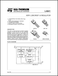 datasheet for L4941BDT by SGS-Thomson Microelectronics