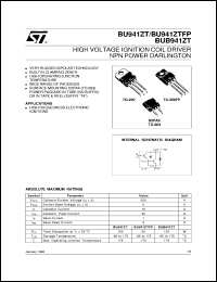 datasheet for BUB941ZT by SGS-Thomson Microelectronics