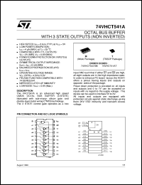 datasheet for 74VHCT541A by SGS-Thomson Microelectronics