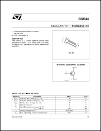 datasheet for BSS44 by SGS-Thomson Microelectronics