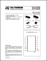 datasheet for HCF4560B by SGS-Thomson Microelectronics