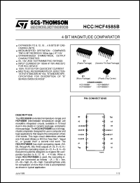 datasheet for HCF4585B by SGS-Thomson Microelectronics