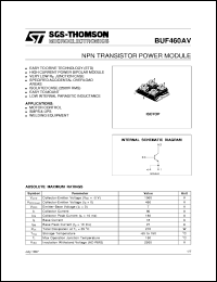 datasheet for BUF460AV by SGS-Thomson Microelectronics