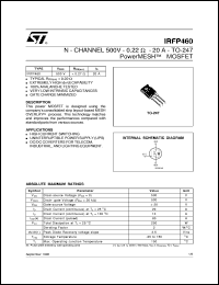 datasheet for IRFP460 by SGS-Thomson Microelectronics