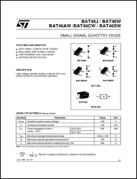 datasheet for BAT46AW by SGS-Thomson Microelectronics