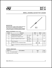 datasheet for BAT47 by SGS-Thomson Microelectronics