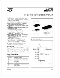 datasheet for M48T58Y by SGS-Thomson Microelectronics