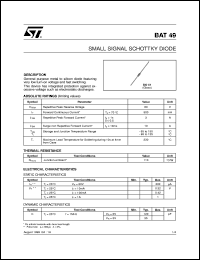 datasheet for BAT49 by SGS-Thomson Microelectronics