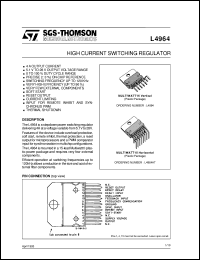 datasheet for L4964 by SGS-Thomson Microelectronics