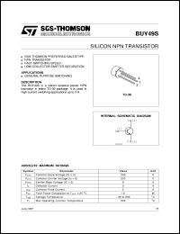 datasheet for BUY49S by SGS-Thomson Microelectronics