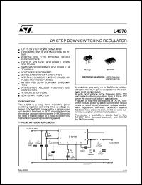 datasheet for L4978D by SGS-Thomson Microelectronics