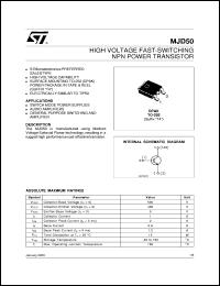 datasheet for MJD50 by SGS-Thomson Microelectronics