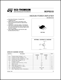 datasheet for BCP52 by SGS-Thomson Microelectronics