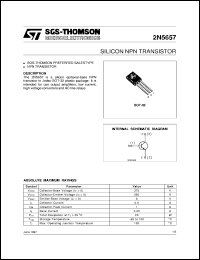 datasheet for 2N5657 by SGS-Thomson Microelectronics