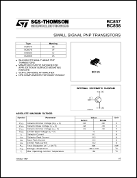 datasheet for BC857 by SGS-Thomson Microelectronics