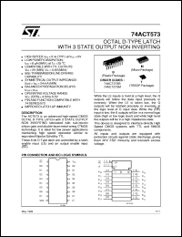 datasheet for 74ACT573 by SGS-Thomson Microelectronics
