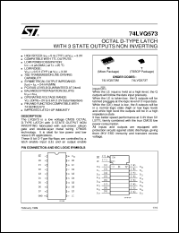 datasheet for 74LVQ573 by SGS-Thomson Microelectronics