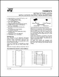 datasheet for 74VHC573 by SGS-Thomson Microelectronics