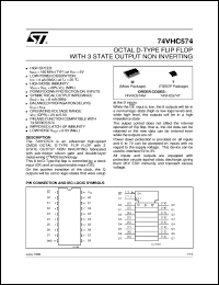 datasheet for 74VHC574 by SGS-Thomson Microelectronics