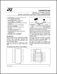 datasheet for 74VHCT573A by SGS-Thomson Microelectronics