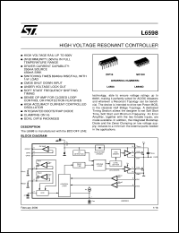 datasheet for L6598D by SGS-Thomson Microelectronics