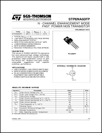 datasheet for STP6NA60FP by SGS-Thomson Microelectronics