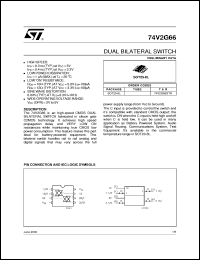 datasheet for 74V2G66 by SGS-Thomson Microelectronics