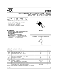 datasheet for BUZ71 by SGS-Thomson Microelectronics