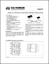 datasheet for 74AC74 by SGS-Thomson Microelectronics