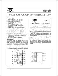 datasheet for 74LVQ74 by SGS-Thomson Microelectronics
