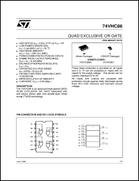datasheet for 74VHC86 by SGS-Thomson Microelectronics